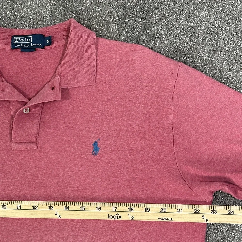 Polo Ralph Lauren Classic Fit Salmon/Pink Polo Shirt Men's MEDIUM - Picture 7 of 9